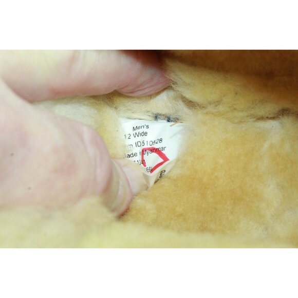 LL Bean Wicked Good Slippers Boot Moc Suede Brown Size 12 Wide - Picture 9 of 10